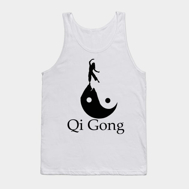 silhouette desing art of qigong Tank Top by Zeronimo66